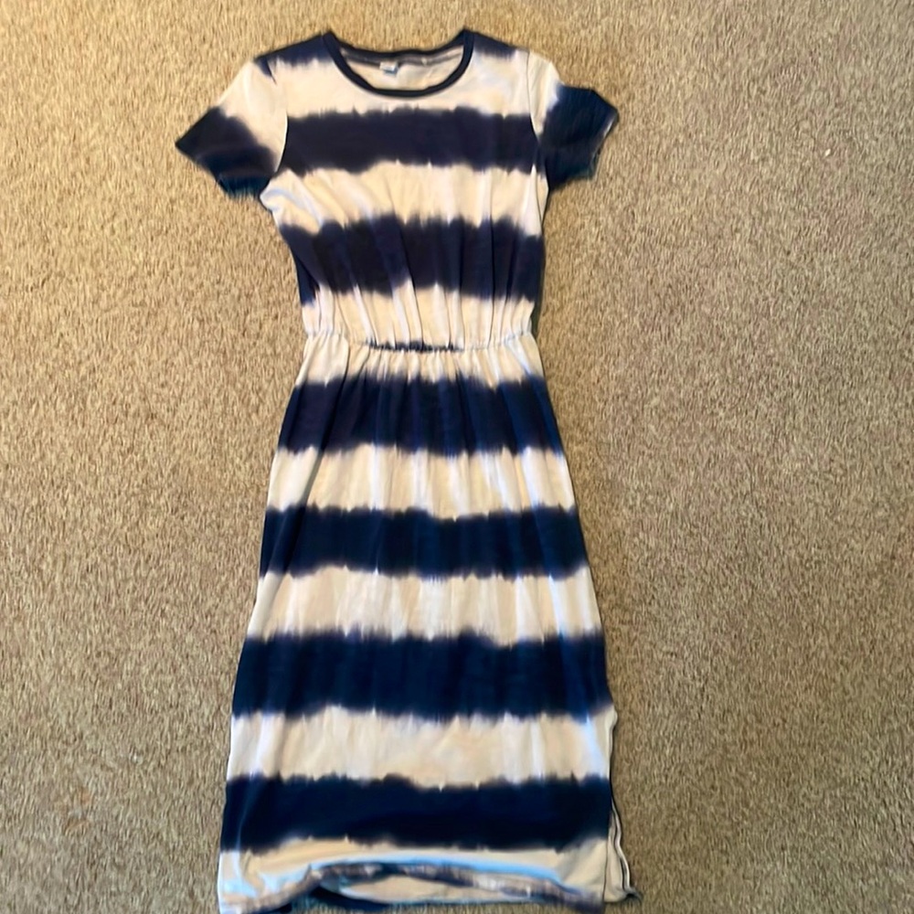 Old Navy Small Navy Blue & White Dress